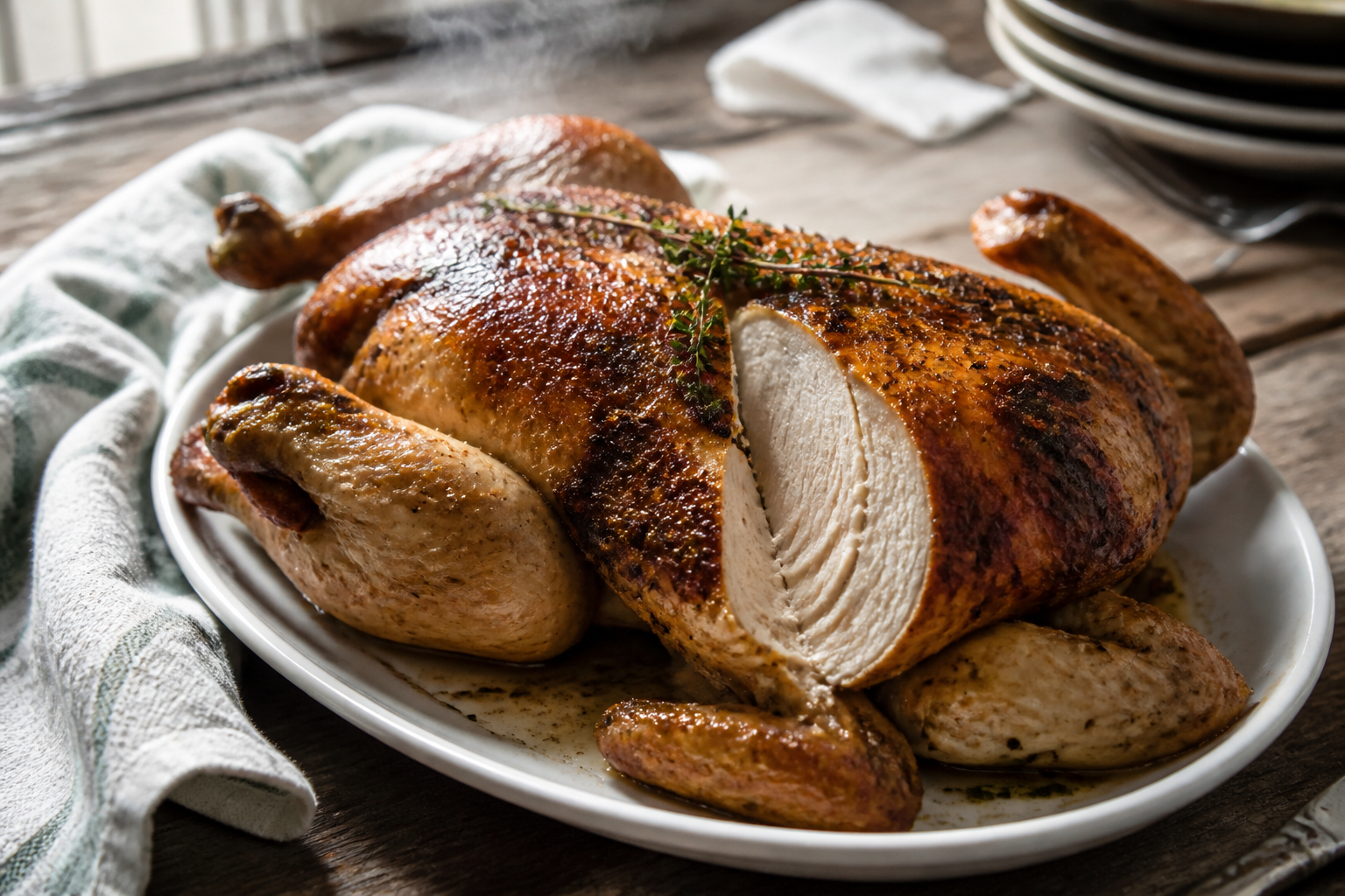 Poulet rôti au four : le secret d’une peau croustillante et d’une chair juteuse