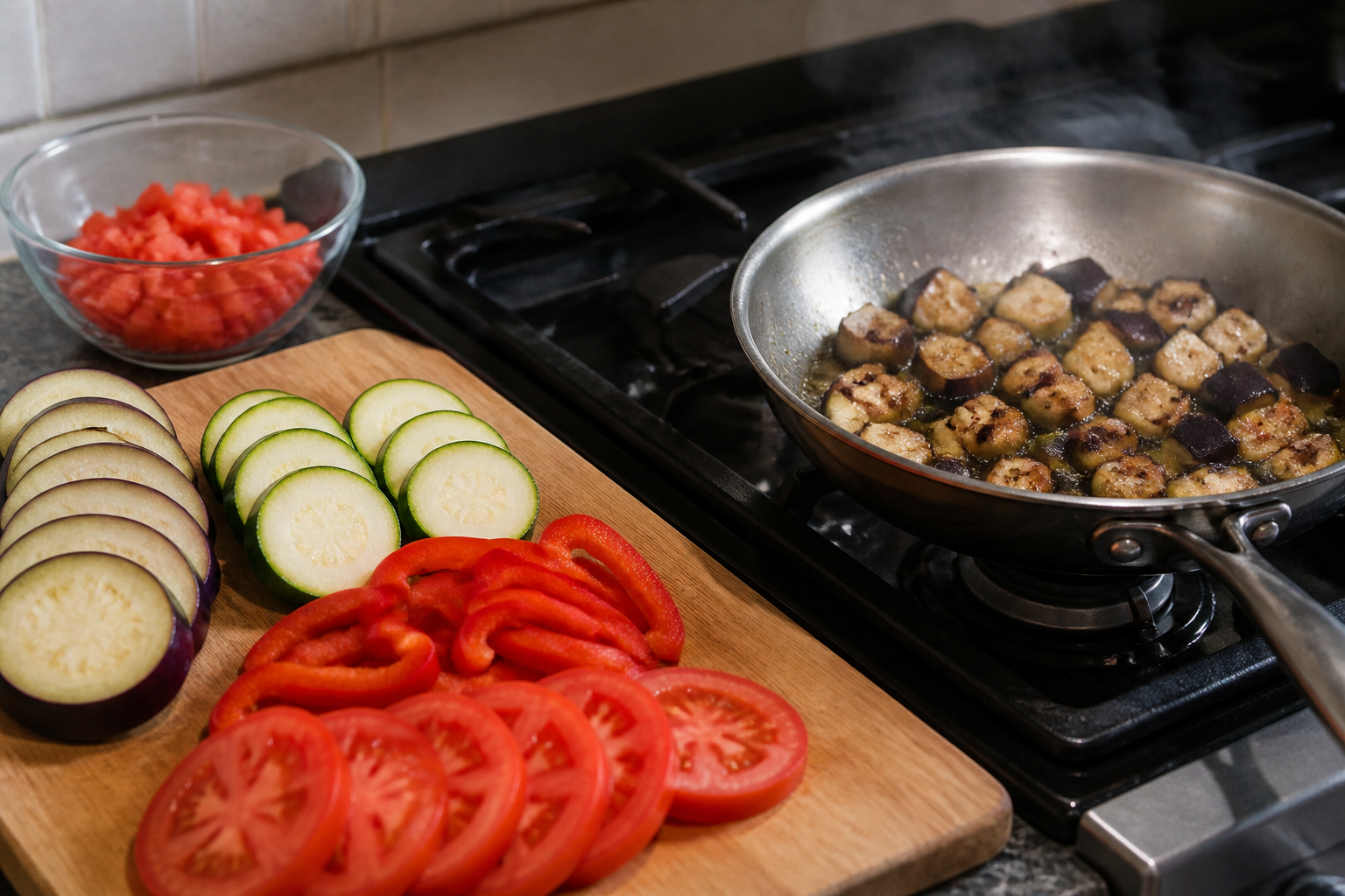 Ratatouille maison : cuire séparément les légumes pour plus de goût