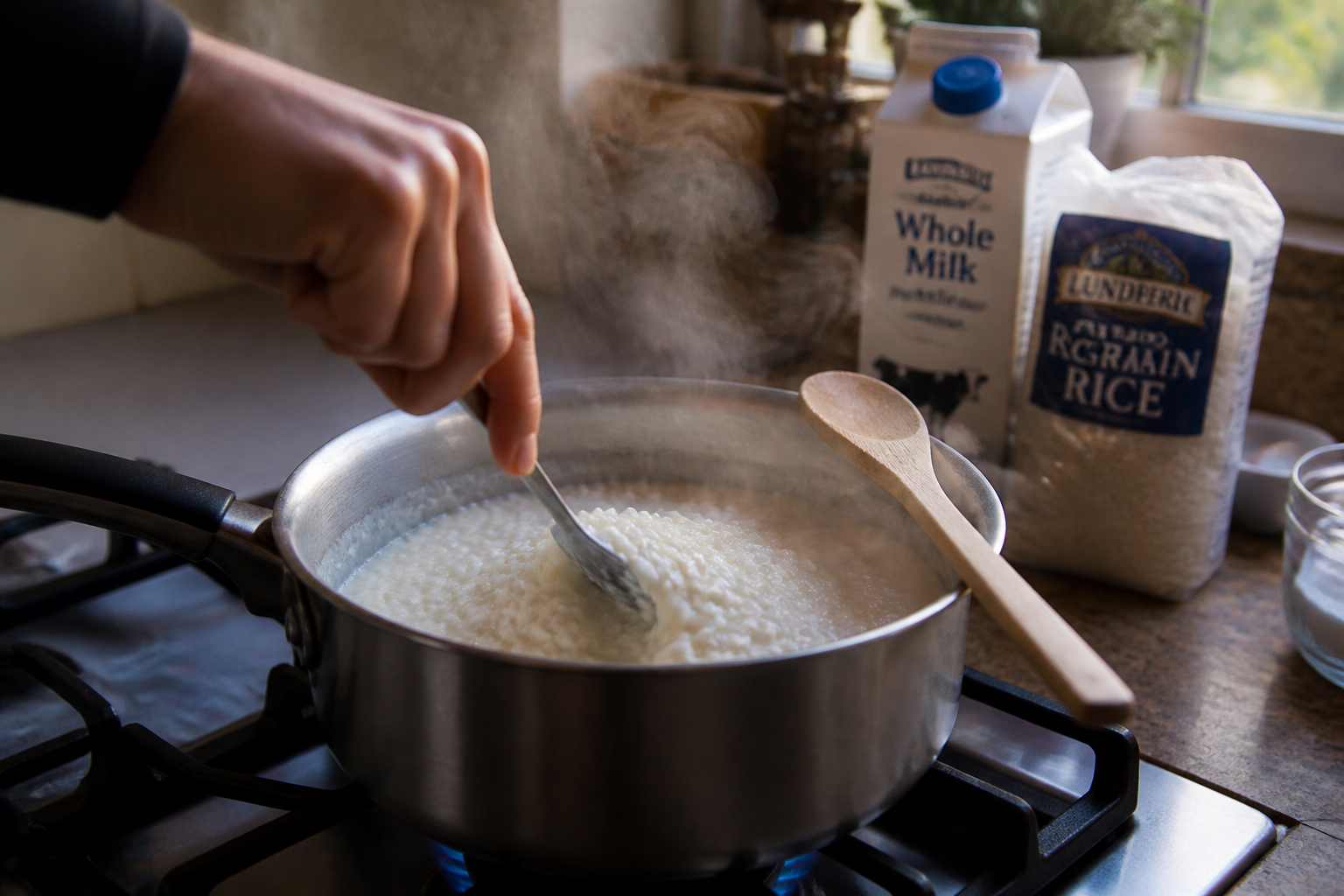Riz au lait crémeux : le geste qui évite qu’il accroche à la casserole