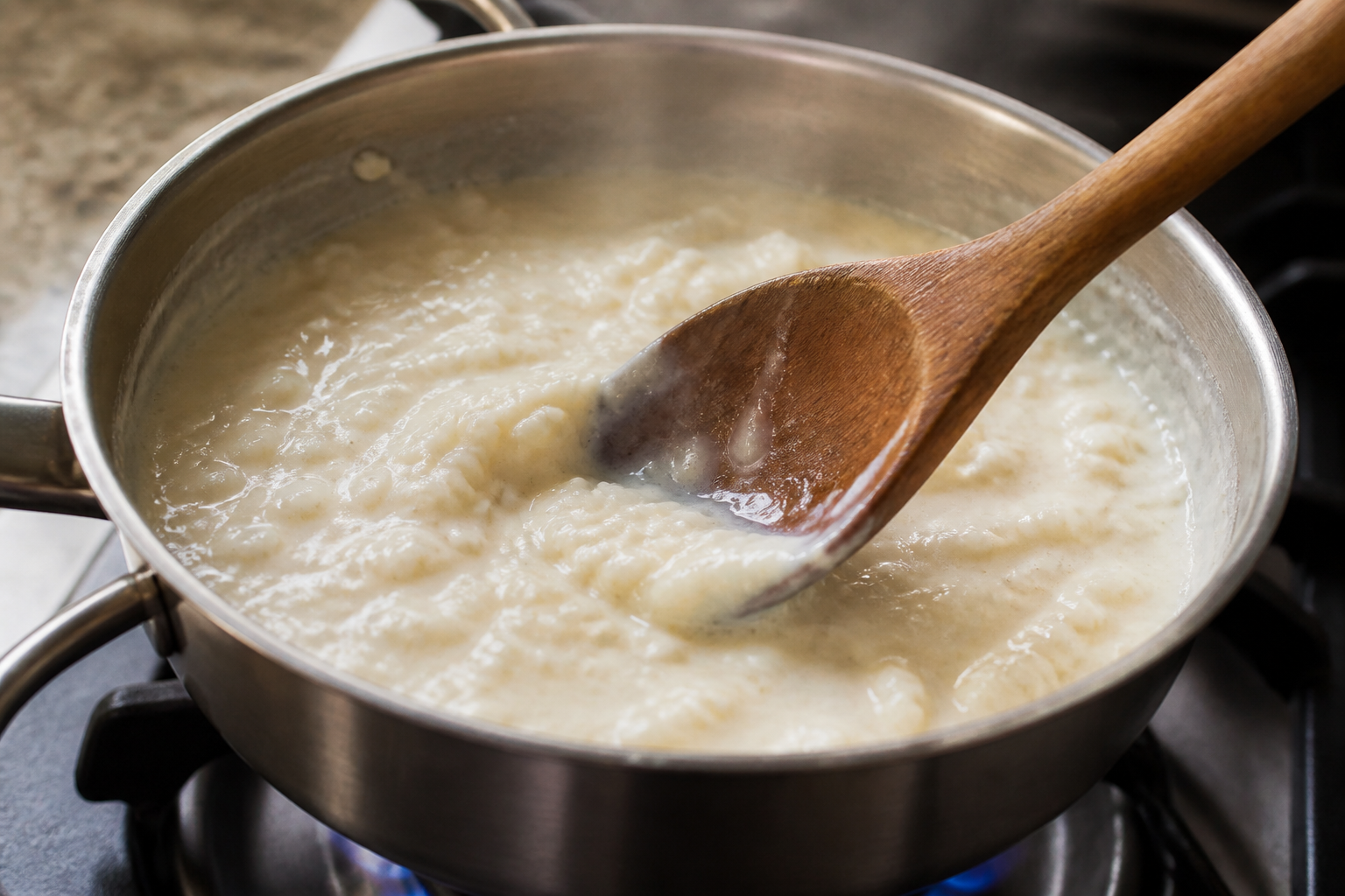 Riz au lait crémeux : le geste qui évite qu’il accroche à la casserole