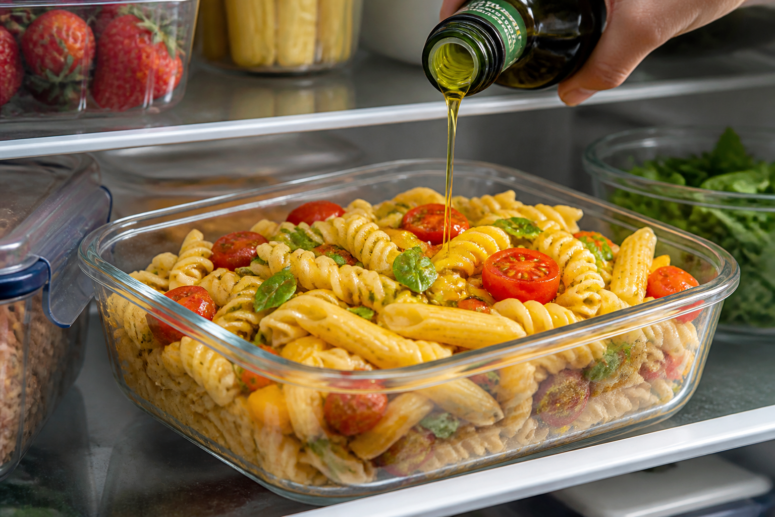 Salade de pâtes froide : éviter qu’elle devienne sèche au frigo