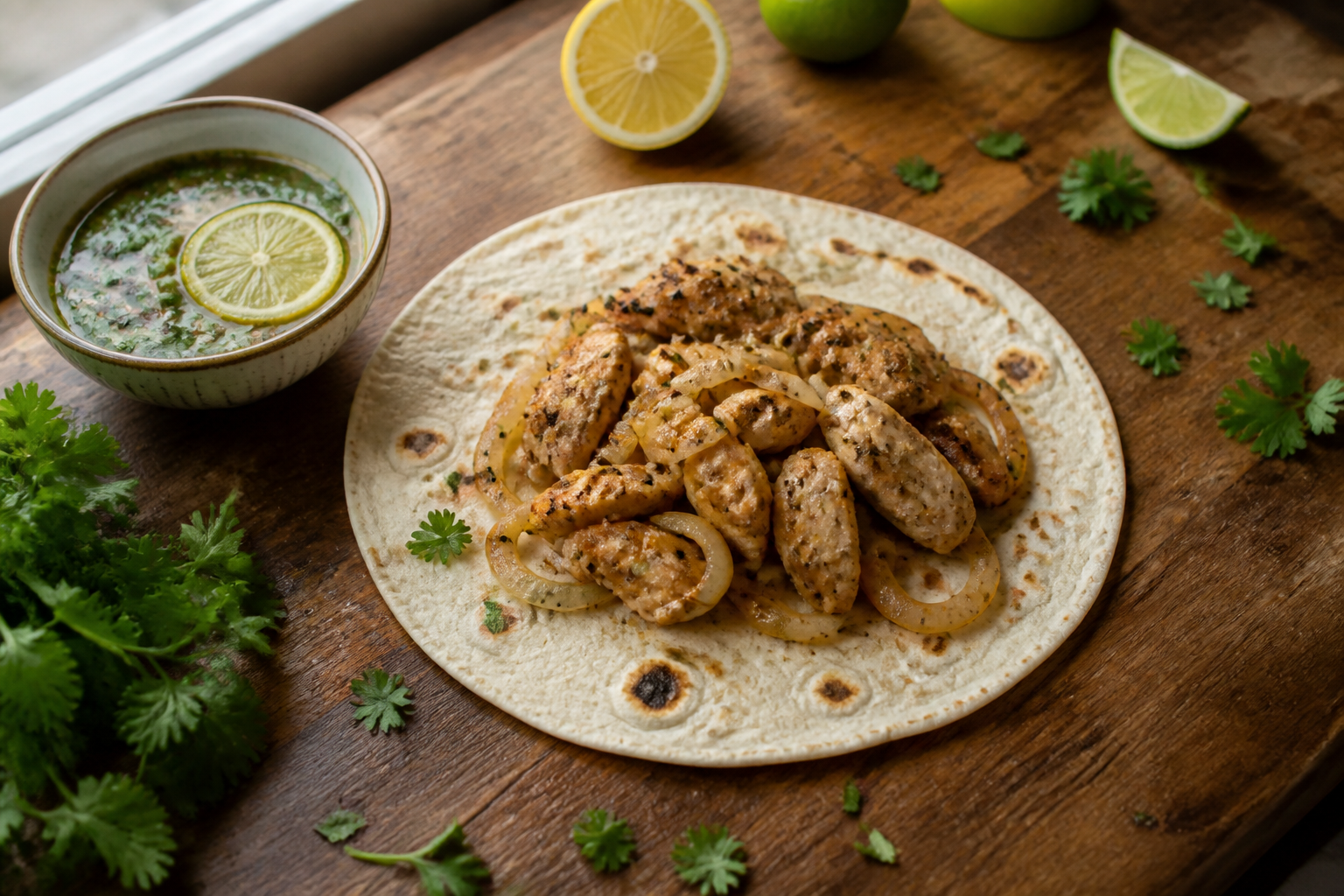 Tacos maison au poulet : garniture simple et sauce fraîche