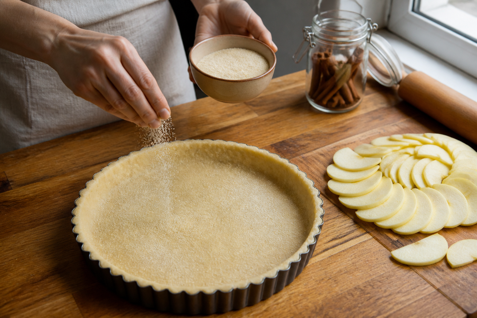 Tarte aux pommes fine : comment garder une pâte bien croustillante